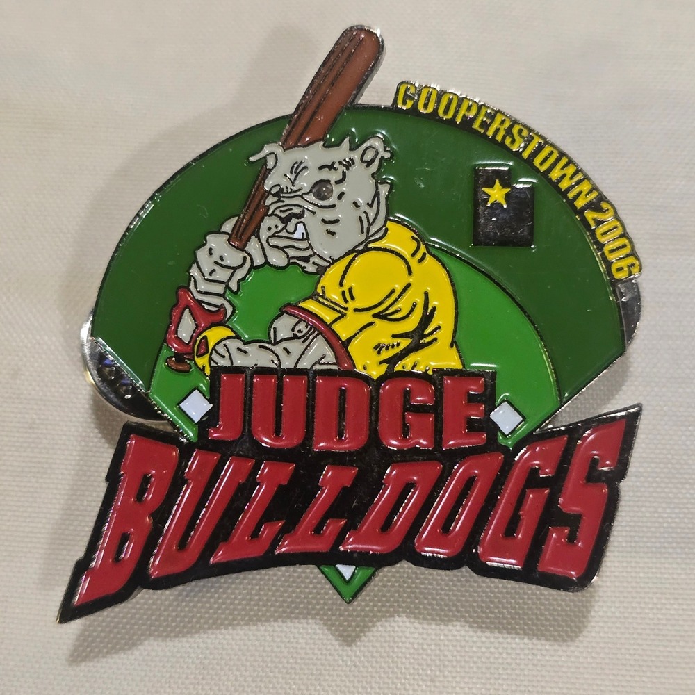 Judge Bulldogs Cooperstown Flashing 2006 Vintage Baseball Enamel Pin Collectible